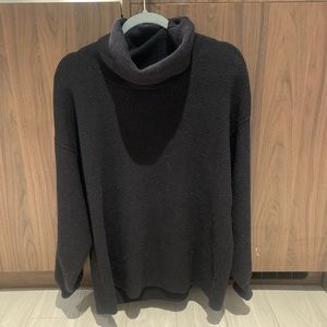 Black Free People cowl turtleneck sweater XL